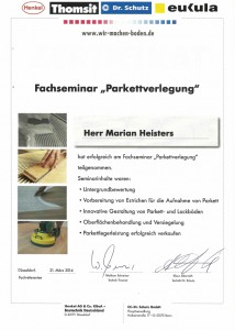 Zertifikat Verlegung